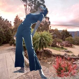 High Waist  Denim zipper Hem Culotte NWT